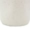 16" Cream Ceramic Abstract Wavy Vase with Textured Speckled Detailing